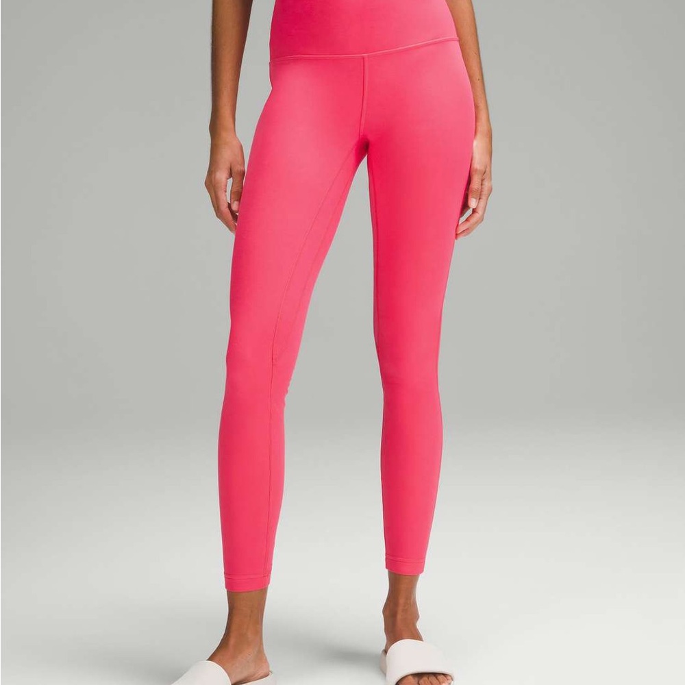 lululemon athletica Pink Leggings with High-Rise Waistband and Full-Length Fit